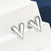 Non-Tarnish 304 Stainless Steel Heart Stud Earrings for Women X-EJEW-F300-09P-3