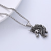 Vintage Punk Style Stainless Steel Unicorn Head Pendant Necklaces for Unisex RN4370-3
