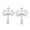 Alloy Double Axe Connector Charms X1-PALLOY-N176-125P-1