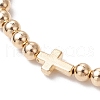 3Pcs 3 Styles CCB Plastic Beads & Opaque Acrylic Beads & ABS Plastic Imitation Pearl Round Beads Stretch Bracelet Set BJEW-JB11605-4