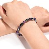 Round Natural Amethyst Stretch Bracelets BJEW-G072-10-4