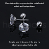 Beebeecraft 40Pcs 2 Styles 304 Stainless Steel Ear Nuts STAS-BBC0005-33-5