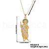 Shiny Brass Clear Cubic Zirconia Religion Saint Jude Pendant Necklaces for Christmas and Birthday Parties PX0651-5-1