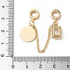 Brass Micro Pave Clear Cubic Zirconia Cable Chain European Beads KK-G531-07A-G-3