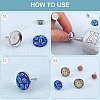 SOFPLATE 100Pcs Flat Round Stainless Steel Stud Earring Settings STAS-SP0001-61B-P-6