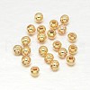 Real Gold Plated Brass Round Spacer Beads X-KK-L147-197-2.5mm-NR-1