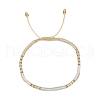 Bohemia Glass Seed Braided Bead Bracelet PW-WGE07FA-09-1