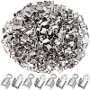 SOFPLATE 300pcs 304 Stainless Steel Folding Crimp Ends STAS-SP0001-75-1