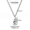 Stainless Steel Textured Pendant Necklaces for Women DY3365-3-1