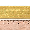 15 Yards 3 Colors Single Face Gold Stamping Polyester Satin Ribbon SRIB-XCP0001-22-4