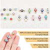  48Pcs 8 Colors Evil Eye Alloy Enamel European Beads ENAM-NB0001-50-5