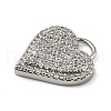 Brass Micro Pave Cubic Zirconia Pendants KK-I276-29P-02-2