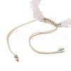 Natural Mixed Stone Chip Nylon Braided Beaded Bracelet Making AJEW-JB01296-4