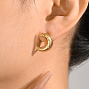 Moon Brass Hoop Earrings ZD1343-3