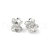 Brass Micro Pave Clear Cubic Zirconia Bead Caps KK-V015-24P-1