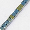 Electroplate Non-magnetic Synthetic Hematite Beads Strands G-J170A-4x4mm-05-3