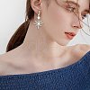 Beebeecraft 1 Pair 925 Sterling Silver with Clear Cubic Zirconia Hoop Earrings EJEW-BBC0001-37P-5