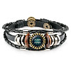 12 Constellations PU Leather Multi-strand Bracelets WGFD09F-11-2