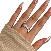 Rhodium Plated 925 Sterling Silver Micro Pave Cubic Zirconia Finger Rings for Women RJEW-K253-14MP-2