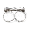 Brass Open Cuff Rings RJEW-K266-17P-3