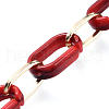 Handmade Acrylic & Aluminium Cable Chains AJEW-JB00560-03-2