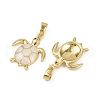 Brass Micro Pave Cubic Zirconia Pendants KK-C093-09G-01-2