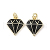 Brass Enamel Charms KK-Q039-05B-G-1
