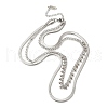 201 Stainless Steel Double Layer Snake Chain Necklaces STAS-B076-02P-1