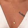 Heart Alloy Lariat Necklaces for Women FS-WG9B5F3-01-1