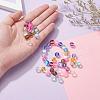 50Pcs 10 Colors Synthetic Moonstone Beads Strands G-YW0001-07-10