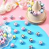 50Pcs AB Color Ptinted Opaque Acrylic Beads OACR-CJ0002-27-6