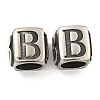 316 Surgical Stainless Steel with Rhinestone Large Hole Cube Beads STAS-Q326-08AS-03-1