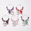 Natural Gemstone Wine Glass Charms AJEW-JO00154-1