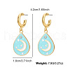 Teardrop with Moon Zinc Alloy Enamel Dangle Stud Earrings FS-WGAA5F7-02-3