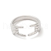 Non-Tarnish 304 Stainless Steel Hands Open Cuff Rings for Women RJEW-L107-002P-2