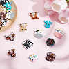 ANATTASOUL 13 Styles Cattle Food Grade Eco-Friendly Silicone Focal Beads SIL-AN0001-04-7