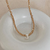 Natural Shell Initial Pendant Glass Beaded Pendant Necklaces FS-WG76541-10-1