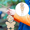 BENECREAT 20 Sets 10 Style DIY Unfinished Wood Wind Chime & Bird House Making Kits DIY-BC0012-21-6