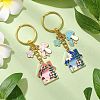 2Pcs Alloy Enamel Keychain KEYC-JKC01035-1