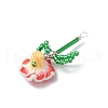 Seed Glass & Polymer Clay Pendants PALLOY-MZ00676-5