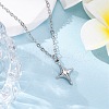 Star Alloy Pendant Necklaces NJEW-JN05214-01-1