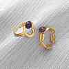 304 Stainless Steel Adjustable Open Cuff Rings RJEW-A071-02B-G-3