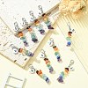 Chakra Natural Gemstone Chips Pendant Decoration HJEW-JM01081-2