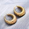 Ion Plating(IP) 304 Stainless Steel Hoop Earrings X-EJEW-O096-40G-3