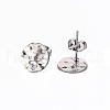 Non-Tarnish 304 Stainless Steel Stud Earring Findings STAS-T052-38B-P-2