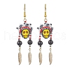 Iron Dangle Stud Earring EJEW-MZ00189-04-1