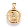 304 Stainless Steel Pendants STAS-P216-74G-2