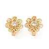 Brass Micro Pave Clear Cubic Zirconia Hook Clasps KK-H513-13G-1