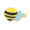 Bees Theme Alloy Enamel Pandants FIND-M083-06K-G-2