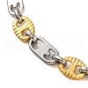 201 Stainless Steel Link Chain Bracelets BJEW-B078-140GP-2